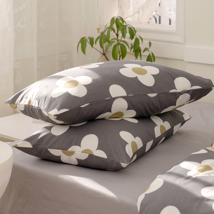 91家纺网 家纺一手货源 找家纺 窝米 2022新款全棉印花活性四件套花卉系列 小幸运