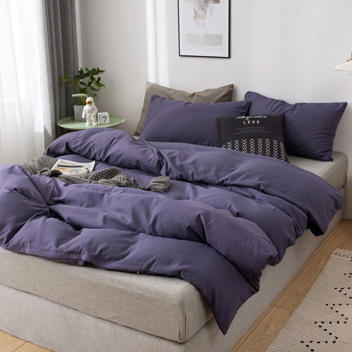 91家纺网 家纺一手货源 找家纺 蓝淋家纺 2022新款活性磨毛单品被套 纯烟熏