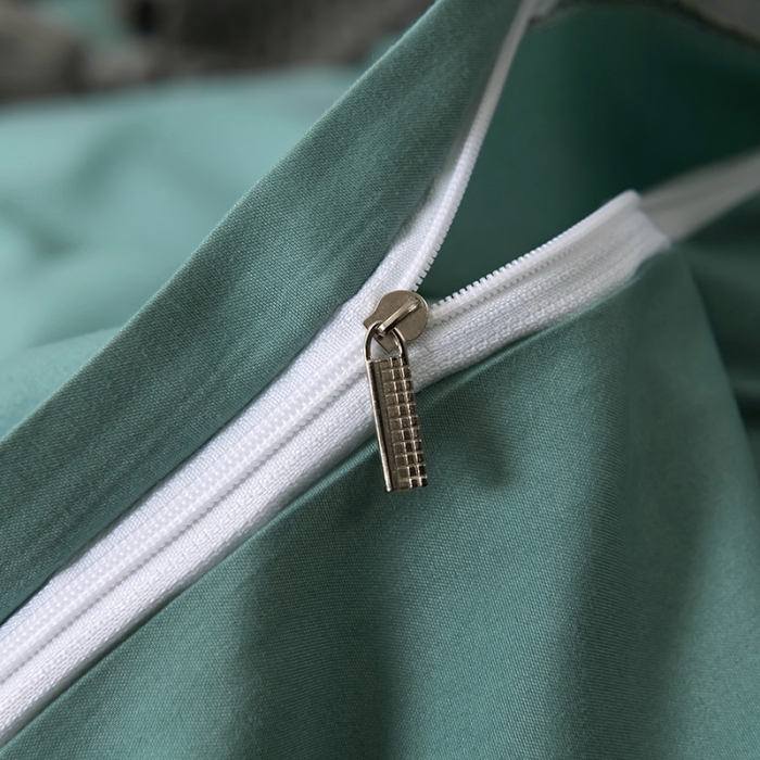 91家纺网 家纺一手货源 找家纺 蓝淋家纺 2022新款活性磨毛单品被套 豆绿