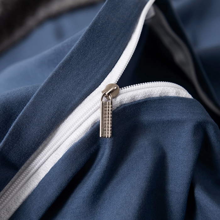 91家纺网 家纺一手货源 找家纺 蓝淋家纺 2022新款活性磨毛单品被套 蓝灰