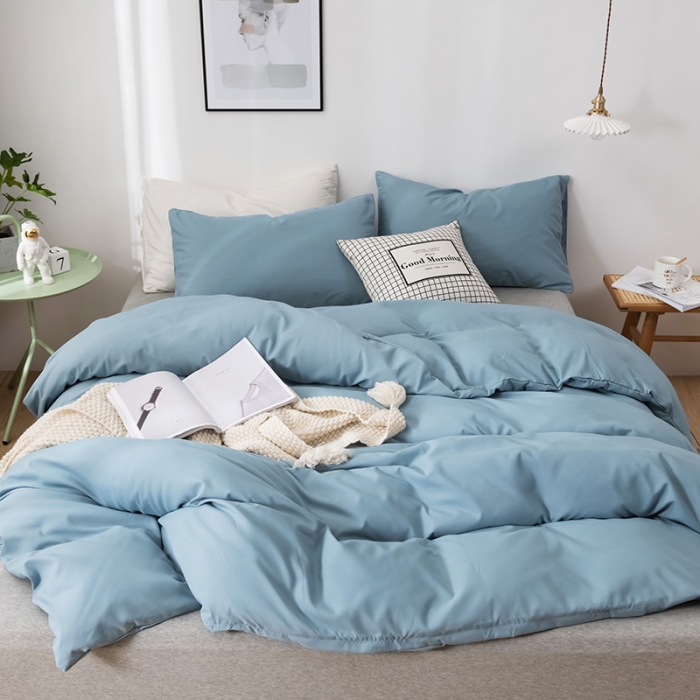 91家纺网 家纺一手货源 找家纺 蓝淋家纺 2022新款活性磨毛单品被套 墨兰