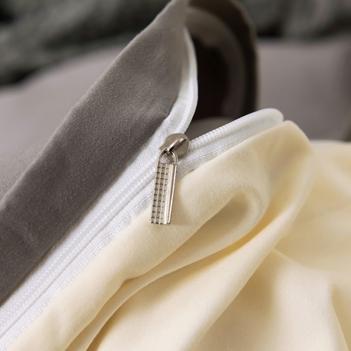 91家纺网 家纺一手货源 找家纺 蓝淋家纺 2022新款活性磨毛单品被套 银灰米