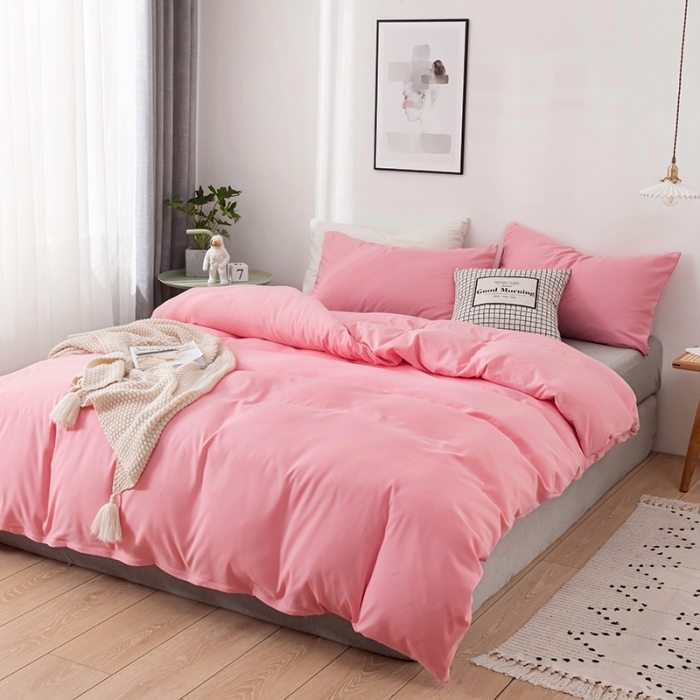 91家纺网 家纺一手货源 找家纺 蓝淋家纺 2022新款活性磨毛单品被套 玉色