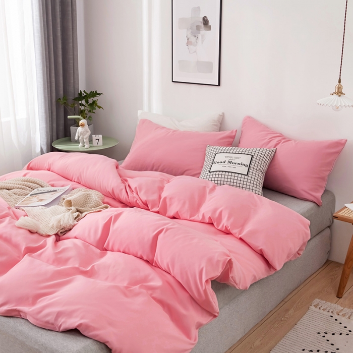 91家纺网 家纺一手货源 找家纺 蓝淋家纺 2022新款活性磨毛单品被套 玉色