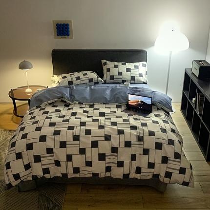 怡家居 2022春季新款全棉四件套 布兰格