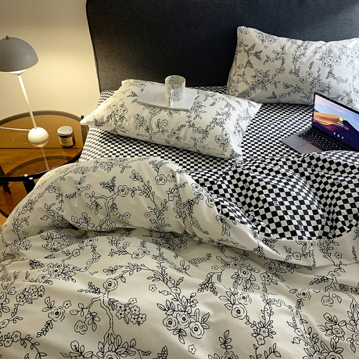 91家纺网 家纺一手货源 找家纺 怡家居 2022春季新款全棉四件套 春榭