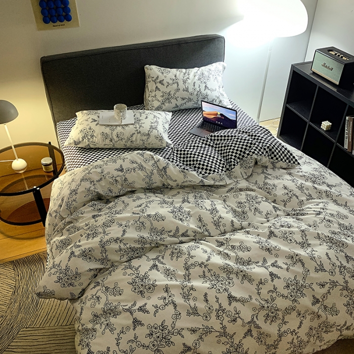 91家纺网 家纺一手货源 找家纺 怡家居 2022春季新款全棉四件套 春榭