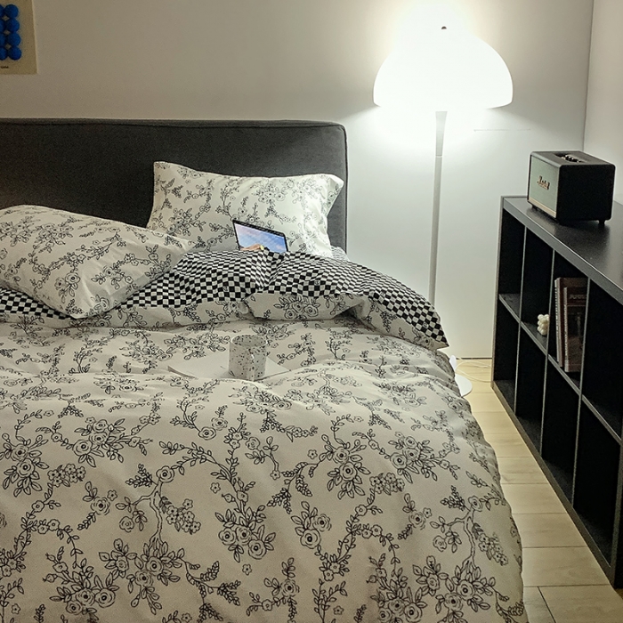 91家纺网 家纺一手货源 找家纺 怡家居 2022春季新款全棉四件套 春榭