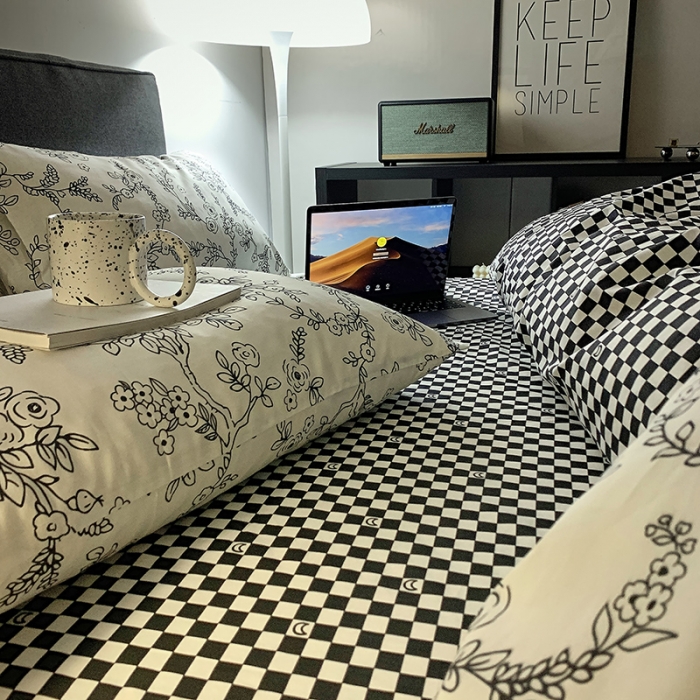 91家纺网 家纺一手货源 找家纺 怡家居 2022春季新款全棉四件套 春榭