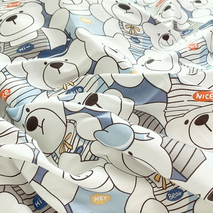 91家纺网 家纺一手货源 找家纺 怡家居 2022春季新款全棉四件套 呆萌熊