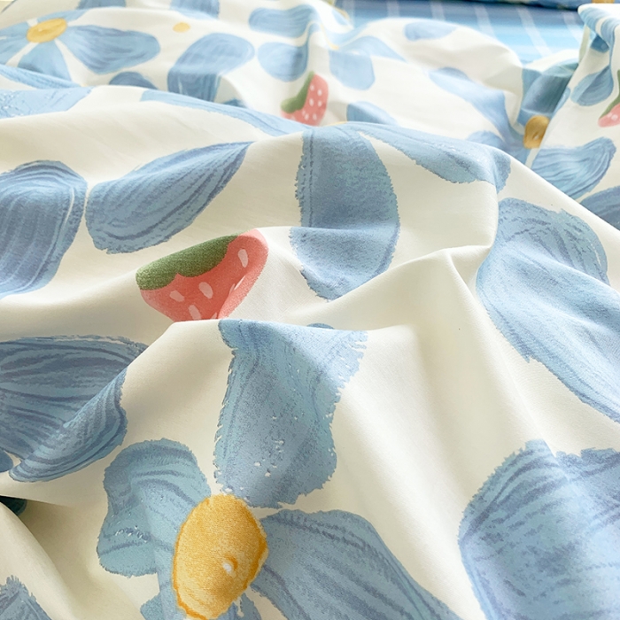 91家纺网 家纺一手货源 找家纺 怡家居 2022春季新款全棉四件套 荷香