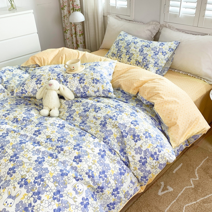 91家纺网 家纺一手货源 找家纺 怡家居 2022春季新款全棉四件套 可可爱爱