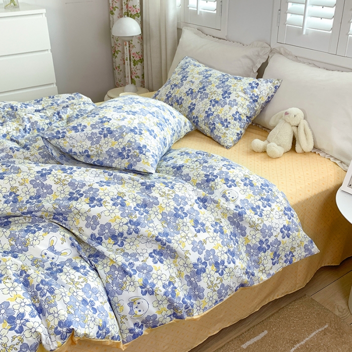 91家纺网 家纺一手货源 找家纺 怡家居 2022春季新款全棉四件套 可可爱爱