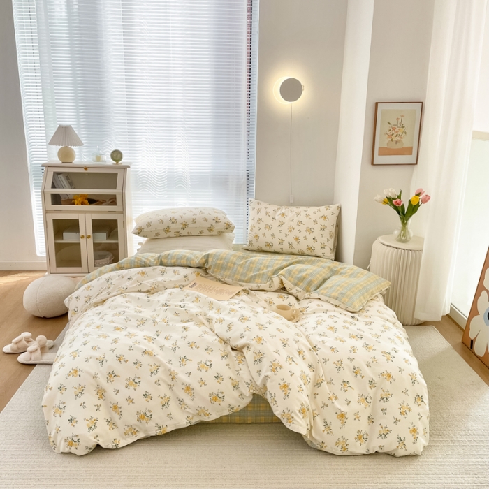 91家纺网 家纺一手货源 找家纺 怡家居 2022春季新款全棉四件套 可人