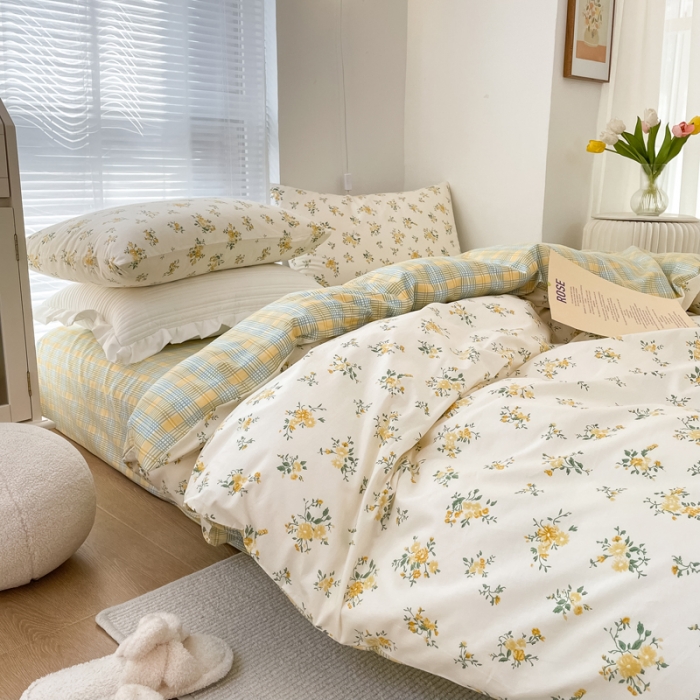 91家纺网 家纺一手货源 找家纺 怡家居 2022春季新款全棉四件套 可人