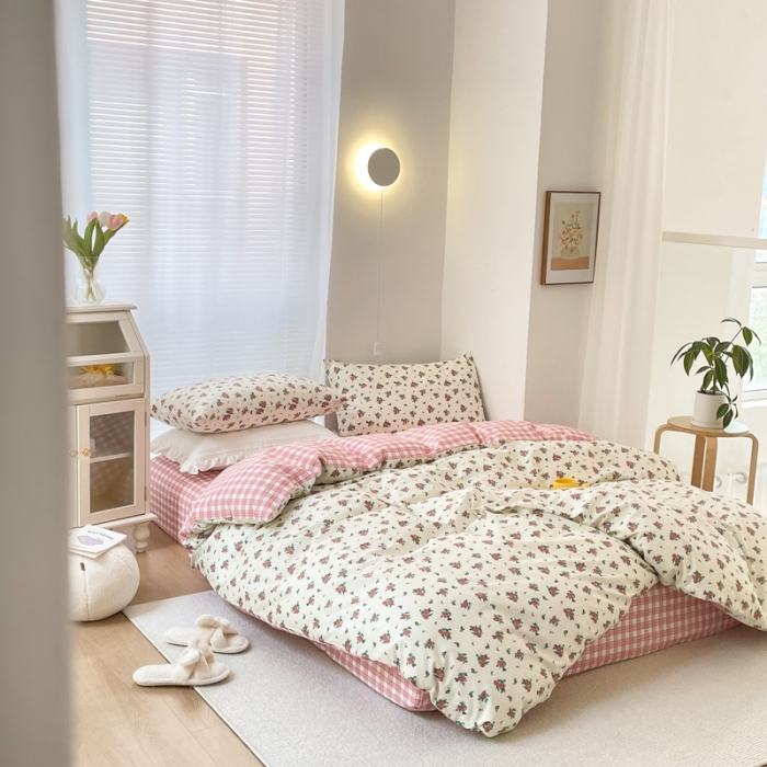 91家纺网 家纺一手货源 找家纺 怡家居 2022春季新款全棉四件套 阑珊