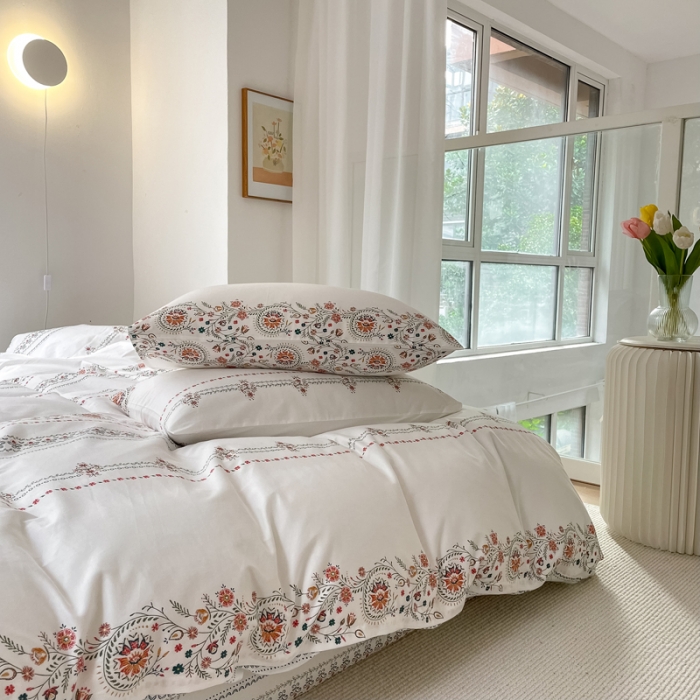 91家纺网 家纺一手货源 找家纺 怡家居 2022春季新款全棉四件套 流苏