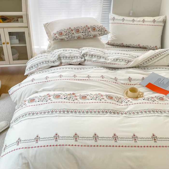 91家纺网 家纺一手货源 找家纺 怡家居 2022春季新款全棉四件套 流苏