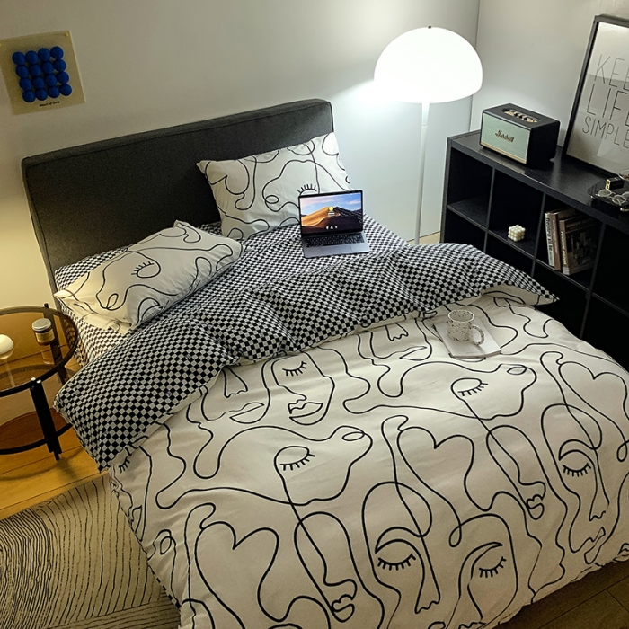 91家纺网 家纺一手货源 找家纺 怡家居 2022春季新款全棉四件套 莫愁