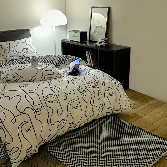 91家纺网 家纺一手货源 找家纺 怡家居 2022春季新款全棉四件套 莫愁