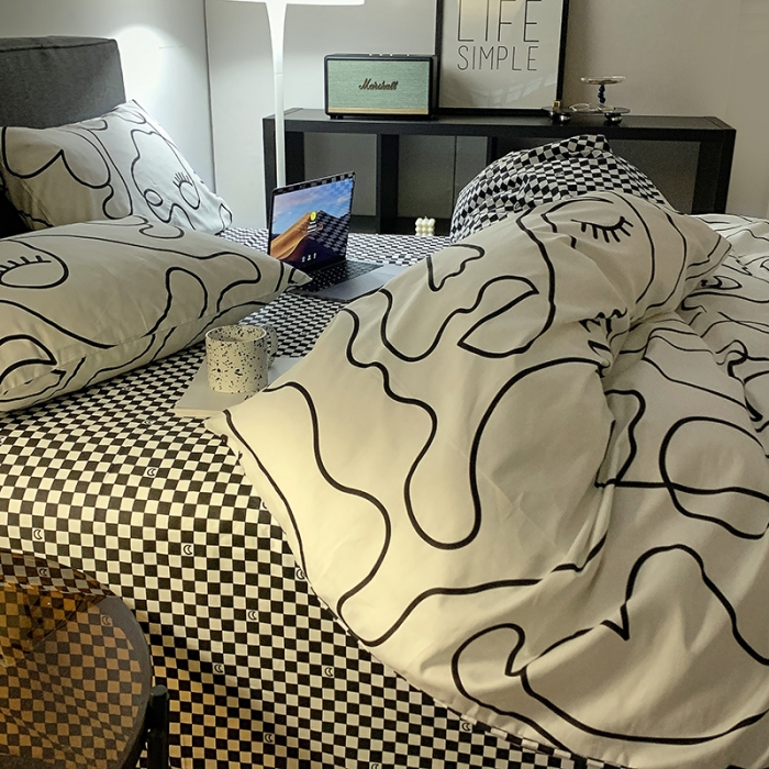 91家纺网 家纺一手货源 找家纺 怡家居 2022春季新款全棉四件套 莫愁