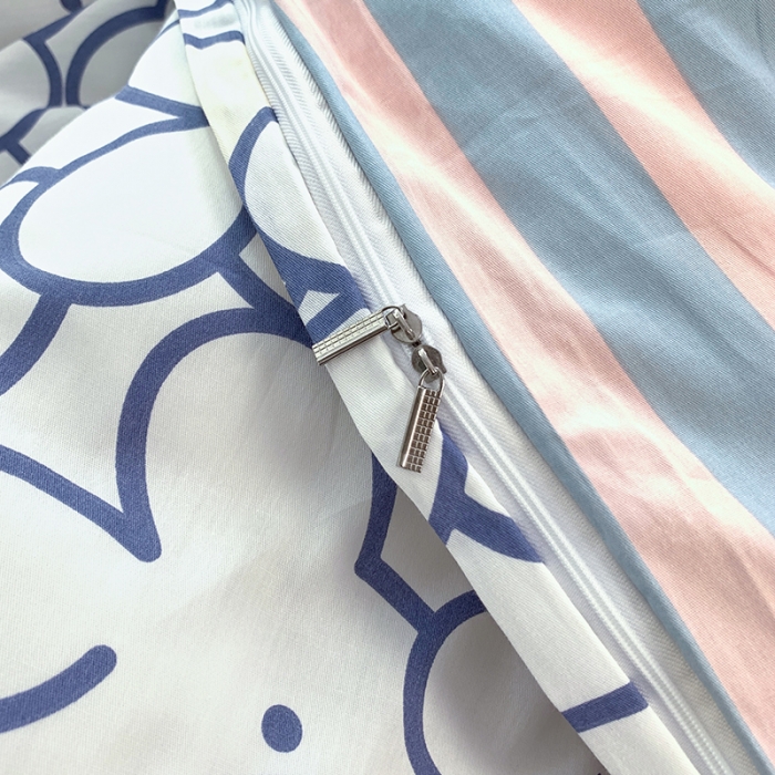 91家纺网 家纺一手货源 找家纺 怡家居 2022春季新款全棉四件套 七彩兔