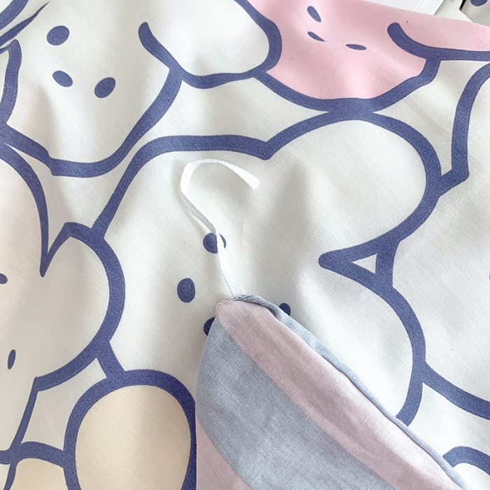 91家纺网 家纺一手货源 找家纺 怡家居 2022春季新款全棉四件套 七彩兔