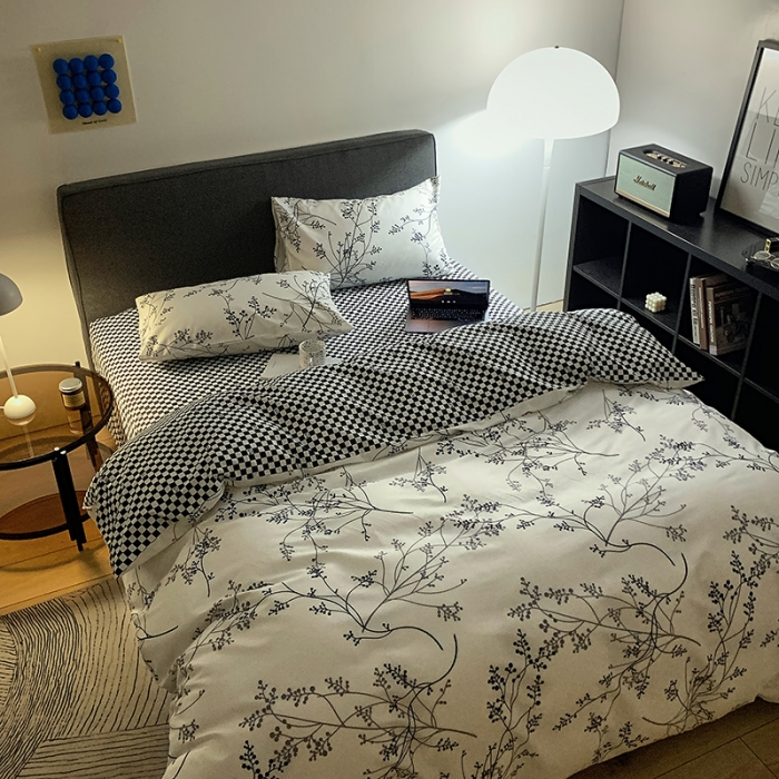 91家纺网 家纺一手货源 找家纺 怡家居 2022春季新款全棉四件套 青翼