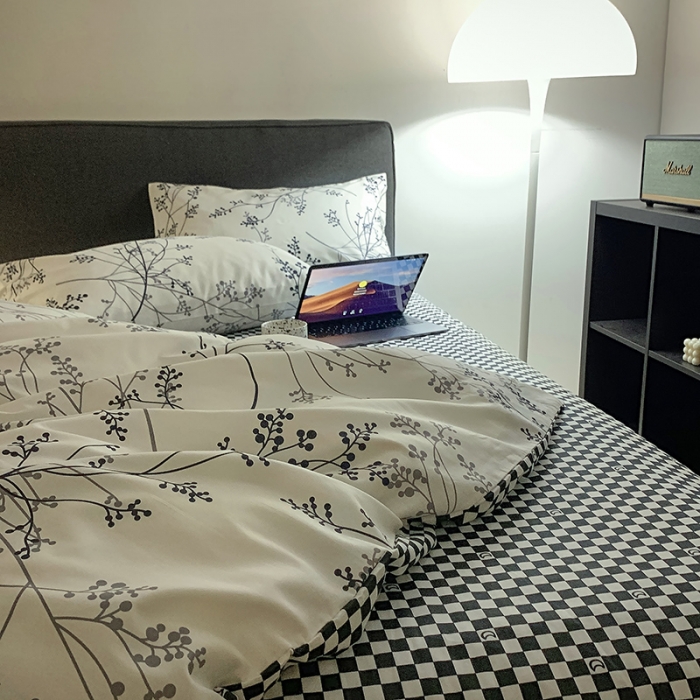 91家纺网 家纺一手货源 找家纺 怡家居 2022春季新款全棉四件套 青翼