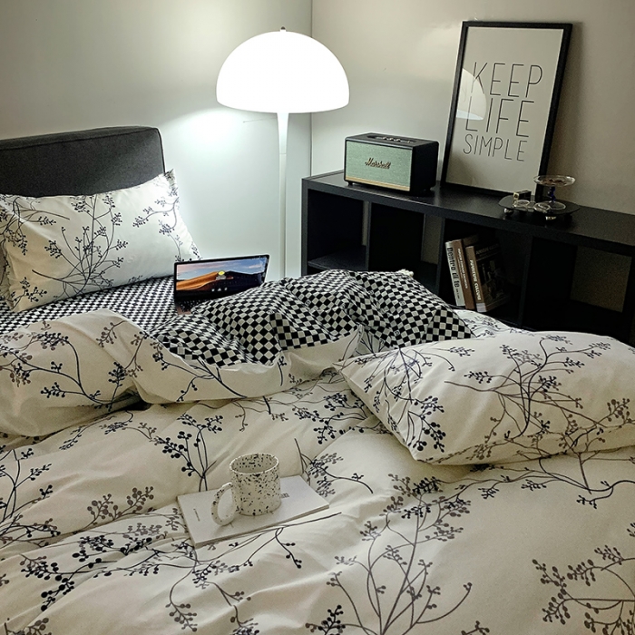 91家纺网 家纺一手货源 找家纺 怡家居 2022春季新款全棉四件套 青翼