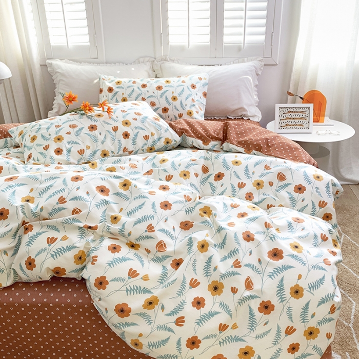 91家纺网 家纺一手货源 找家纺 怡家居 2022春季新款全棉四件套 清芳