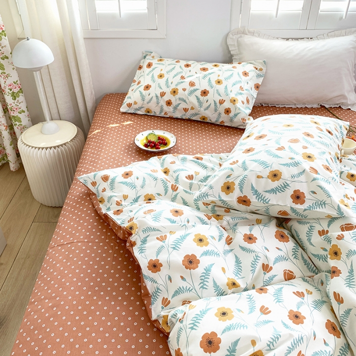 91家纺网 家纺一手货源 找家纺 怡家居 2022春季新款全棉四件套 清芳