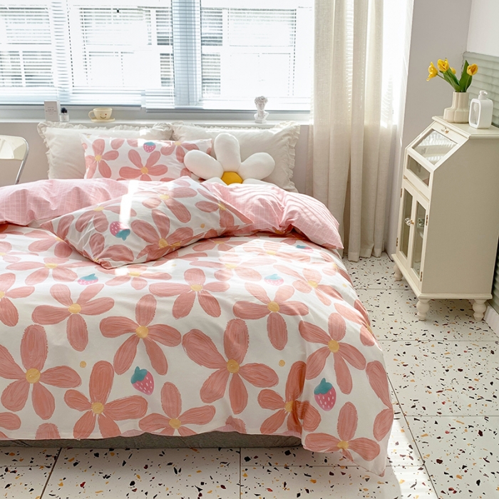 91家纺网 家纺一手货源 找家纺 怡家居 2022春季新款全棉四件套 初遇