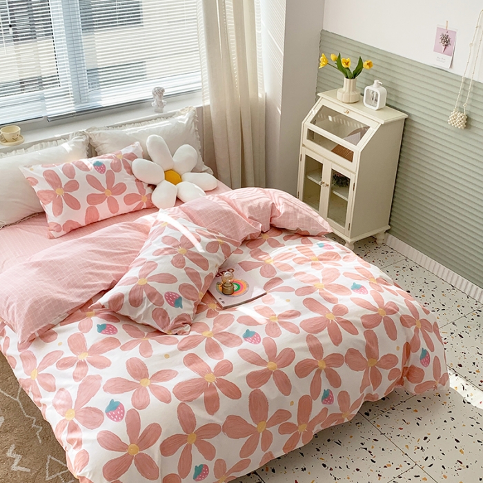 91家纺网 家纺一手货源 找家纺 怡家居 2022春季新款全棉四件套 初遇