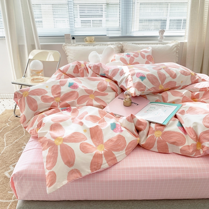 91家纺网 家纺一手货源 找家纺 怡家居 2022春季新款全棉四件套 初遇