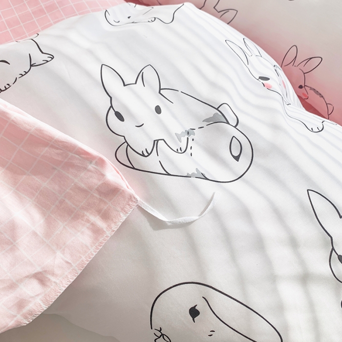 91家纺网 家纺一手货源 找家纺 怡家居 2022春季新款全棉四件套 大白兔