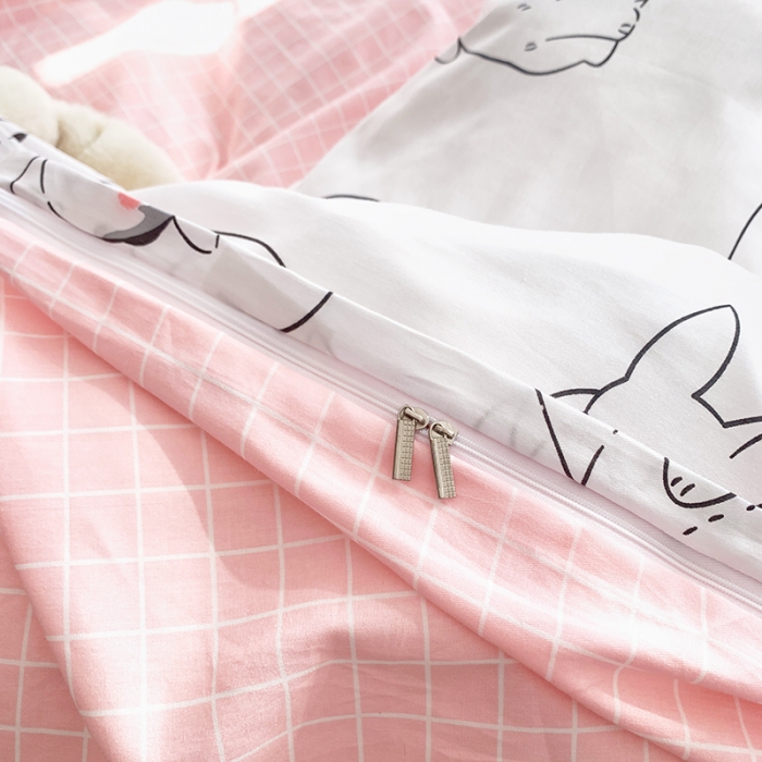 91家纺网 家纺一手货源 找家纺 怡家居 2022春季新款全棉四件套 大白兔