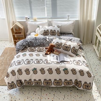 怡家居 2022春季新款全棉四件套 朵拉