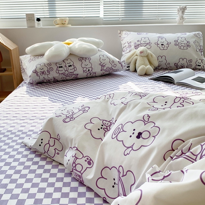 91家纺网 家纺一手货源 找家纺 怡家居 2022春季新款全棉四件套 好朋友