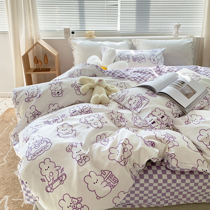 91家纺网 家纺一手货源 找家纺 怡家居 2022春季新款全棉四件套 好朋友