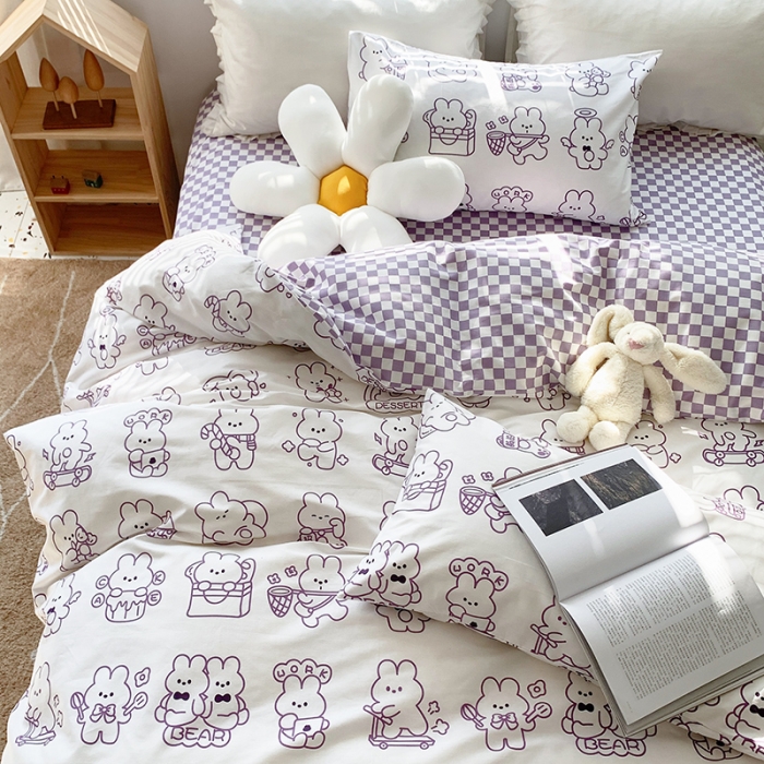 91家纺网 家纺一手货源 找家纺 怡家居 2022春季新款全棉四件套 好朋友