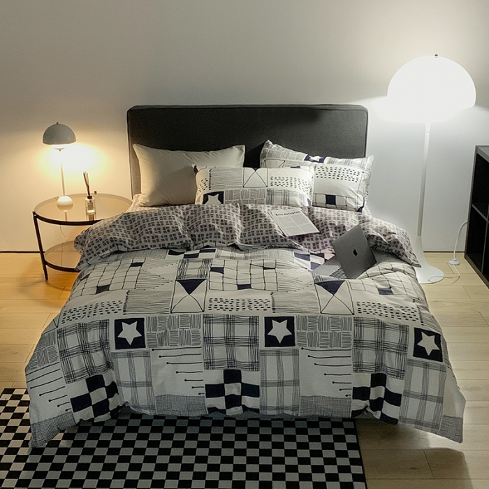 91家纺网 家纺一手货源 找家纺 怡家居 2022春季新款全棉四件套 克里