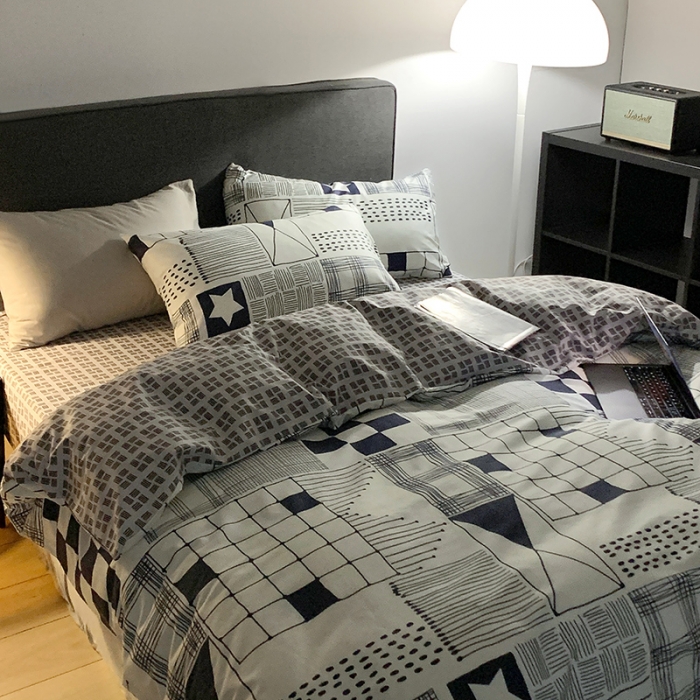 91家纺网 家纺一手货源 找家纺 怡家居 2022春季新款全棉四件套 克里