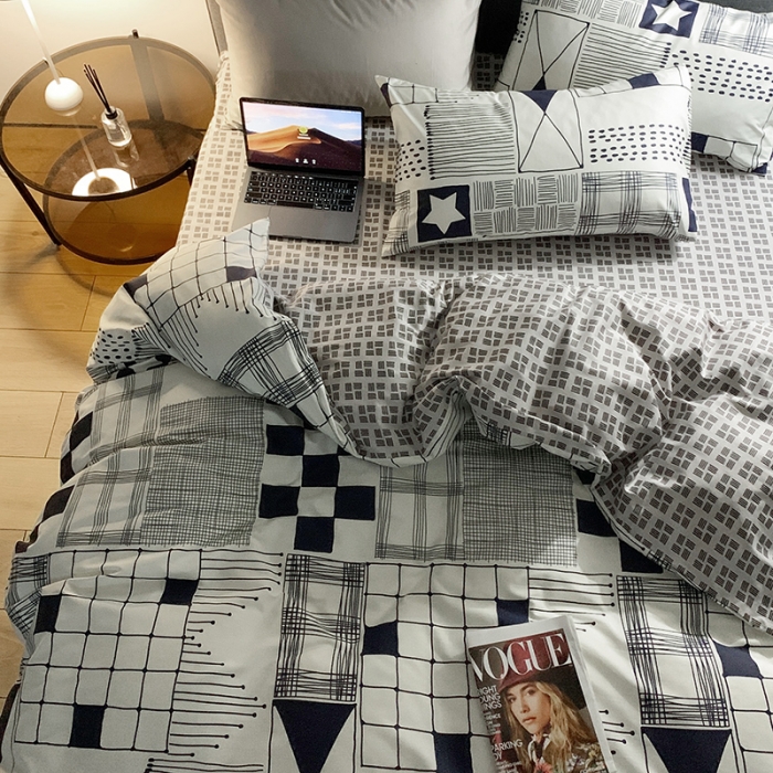 91家纺网 家纺一手货源 找家纺 怡家居 2022春季新款全棉四件套 克里