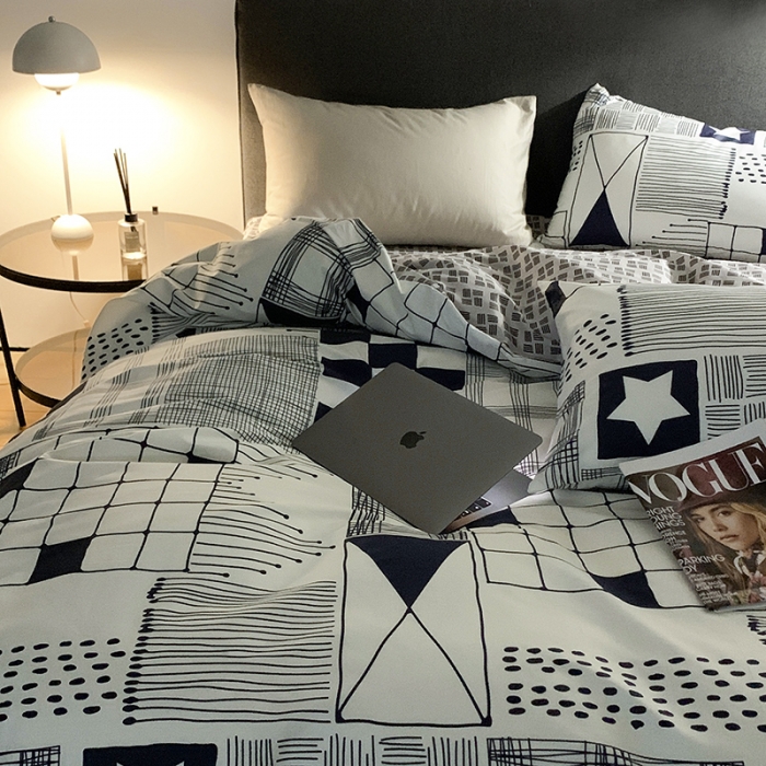 91家纺网 家纺一手货源 找家纺 怡家居 2022春季新款全棉四件套 克里