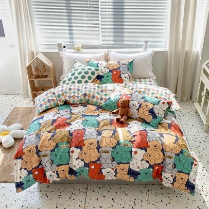 怡家居 2022春季新款全棉四件套 玛卡龙