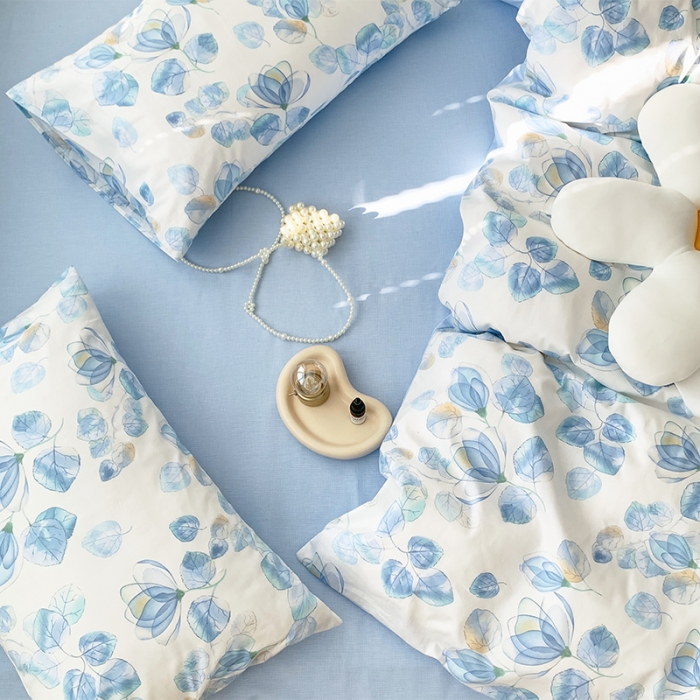 91家纺网 家纺一手货源 找家纺 怡家居 2022春季新款全棉四件套 秋水伊人