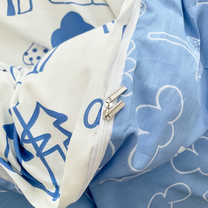 91家纺网 家纺一手货源 找家纺 怡家居 2022春季新款全棉四件套 涂鸦