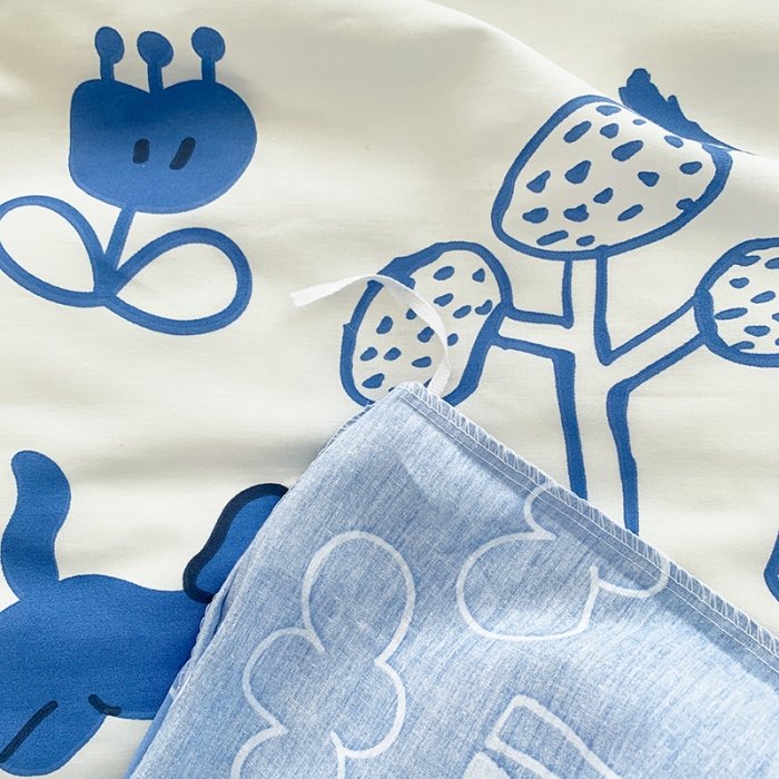 91家纺网 家纺一手货源 找家纺 怡家居 2022春季新款全棉四件套 涂鸦