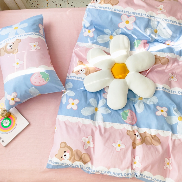 91家纺网 家纺一手货源 找家纺 怡家居 2022春季新款全棉四件套 小欢喜